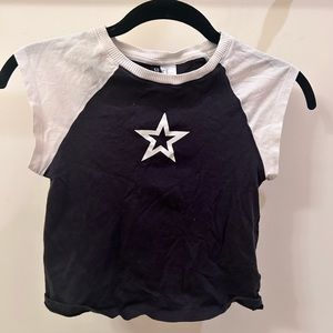 H&M blue and white star baby tee